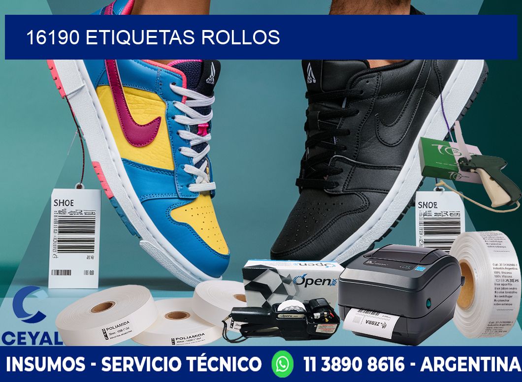 16190 etiquetas rollos