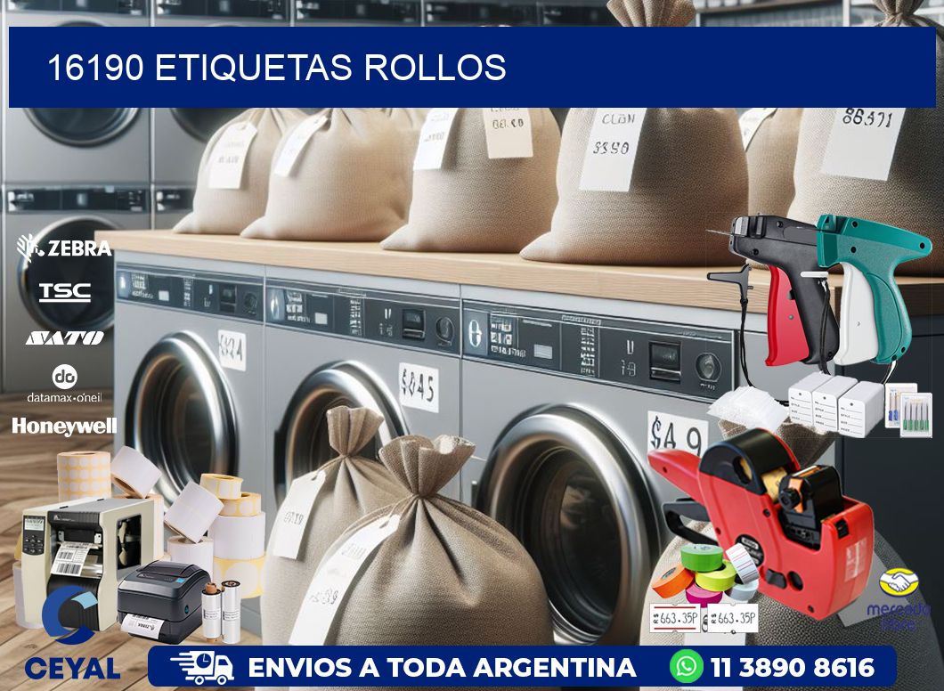 16190 etiquetas rollos