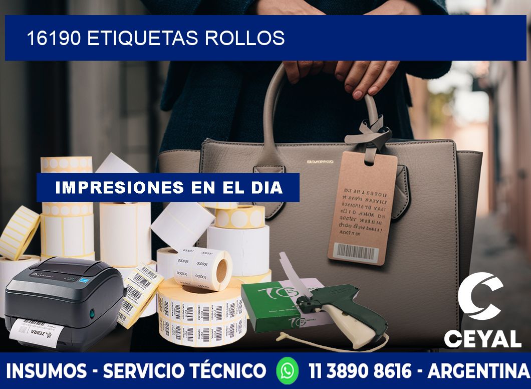 16190 etiquetas rollos