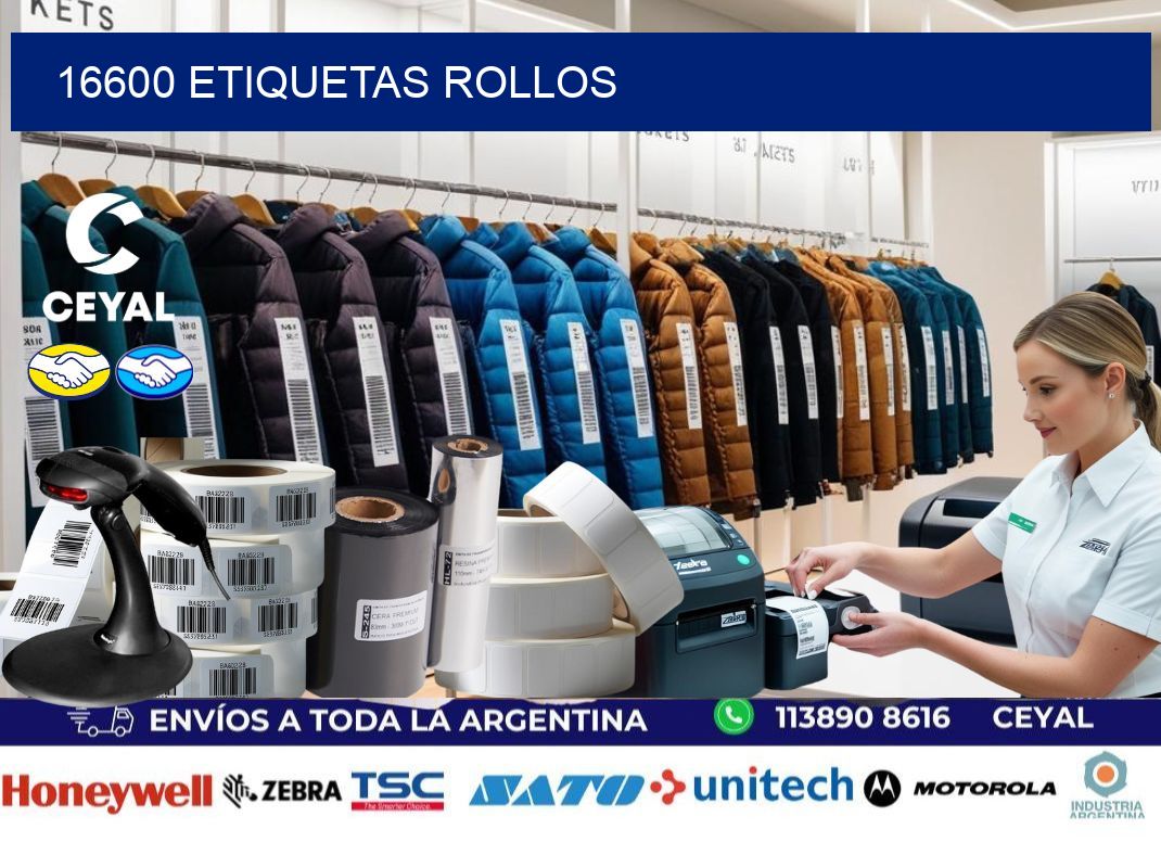 16600 etiquetas rollos