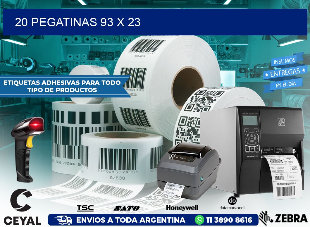 20 PEGATINAS 93 x 23