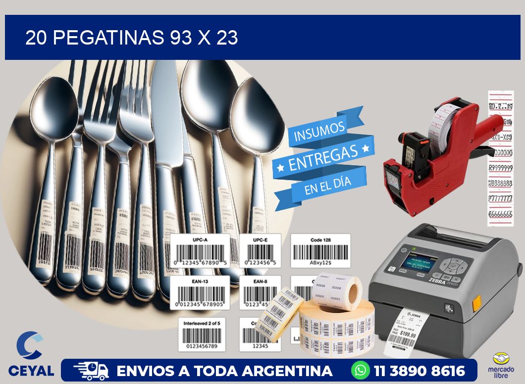 20 PEGATINAS 93 x 23