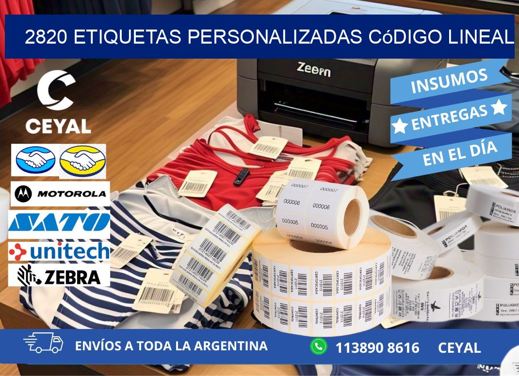 2820 Etiquetas personalizadas código lineal