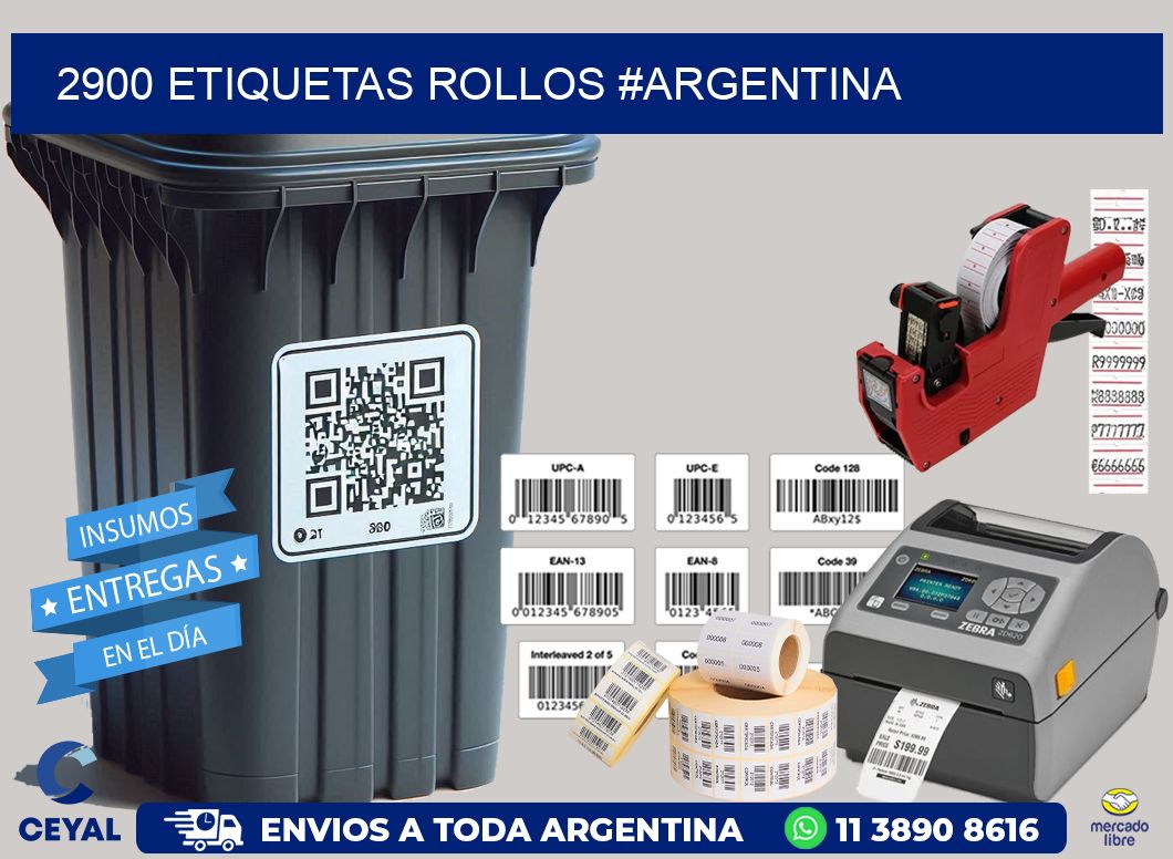 2900 etiquetas rollos #ARGENTINA