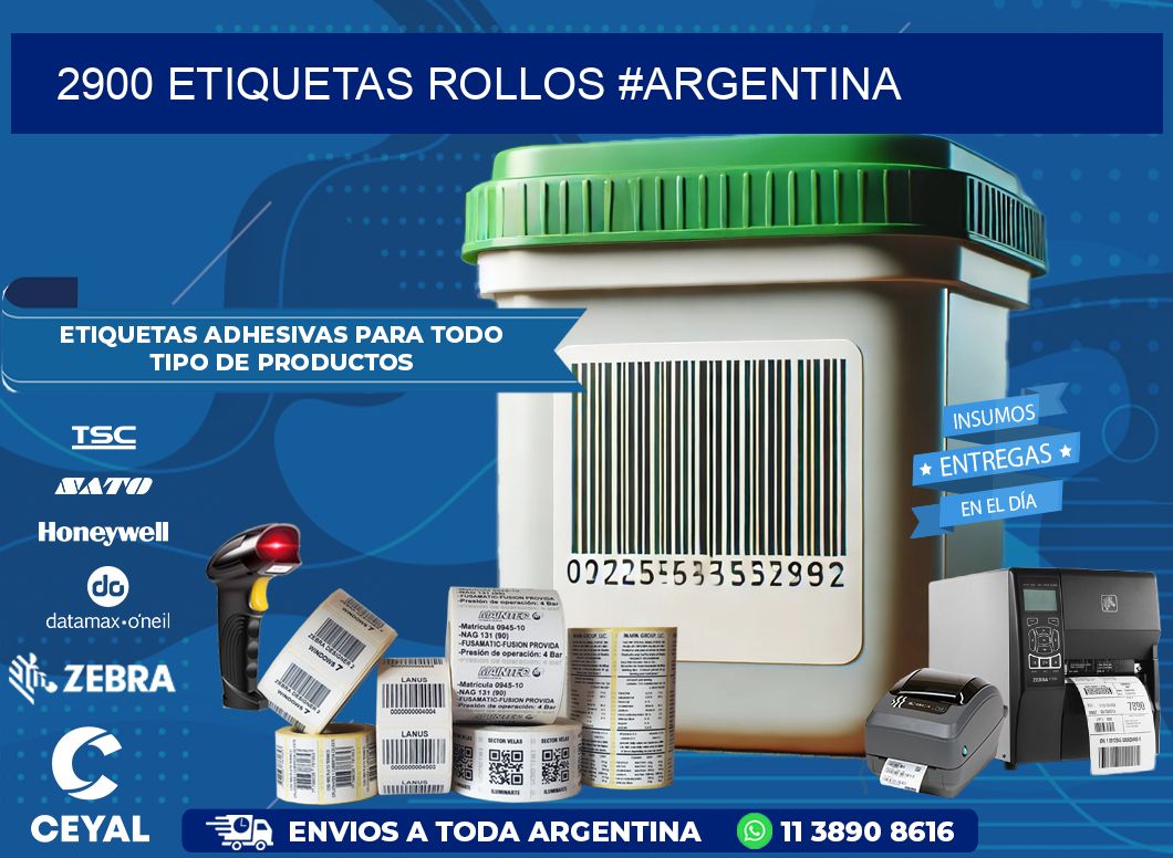 2900 etiquetas rollos #ARGENTINA
