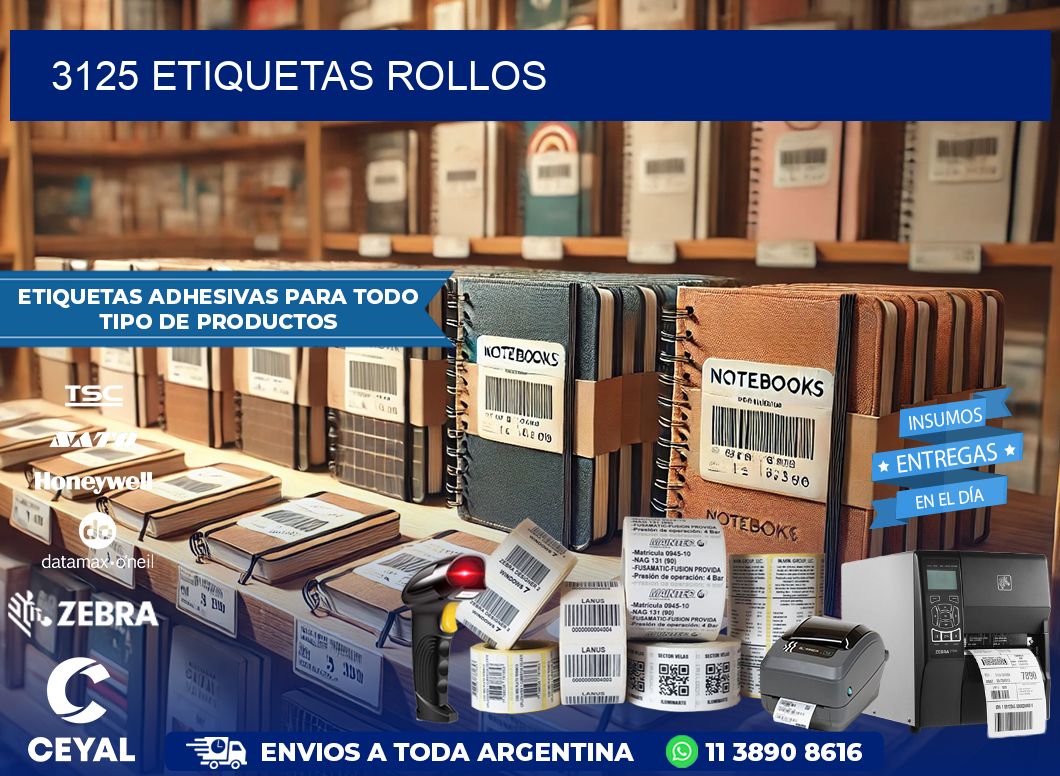 3125 Etiquetas rollos