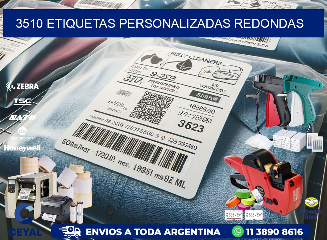 3510 Etiquetas personalizadas redondas