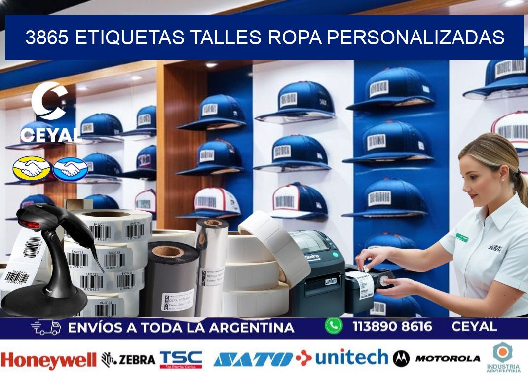3865 ETIQUETAS TALLES ROPA PERSONALIZADAS