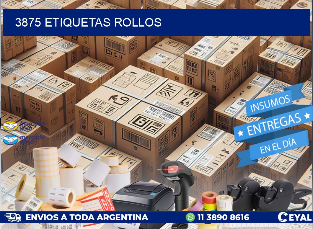 3875 etiquetas rollos