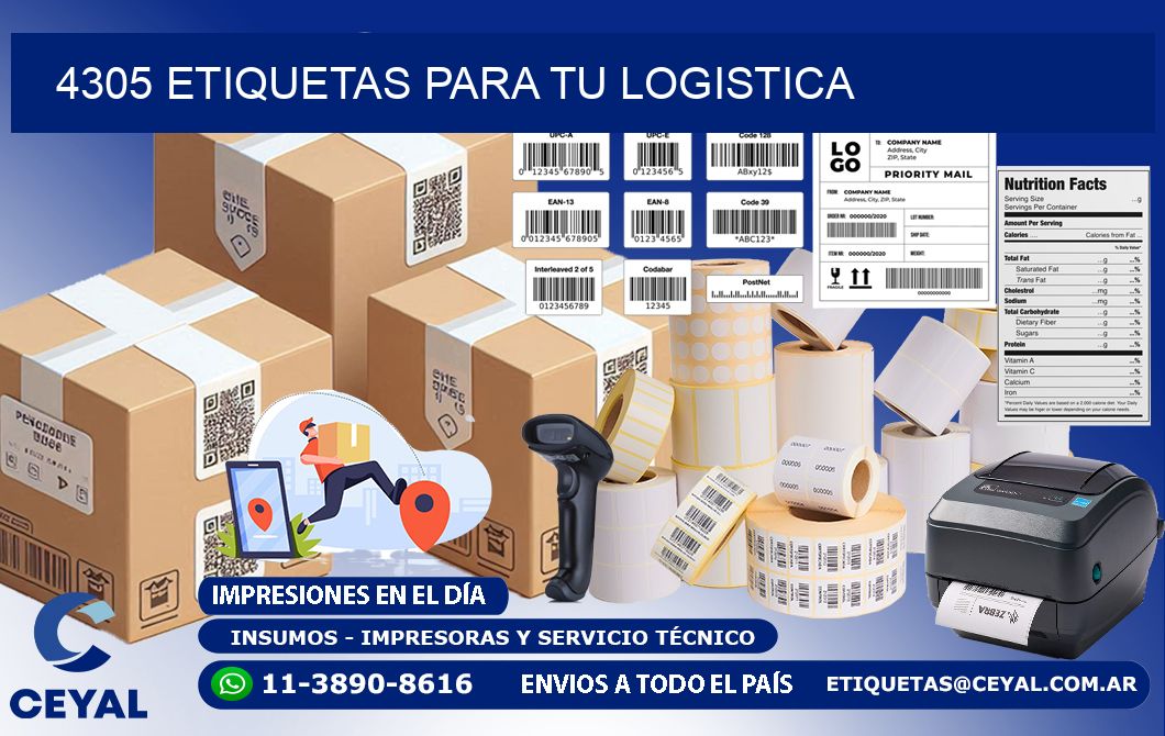 4305 etiquetas para tu logistica