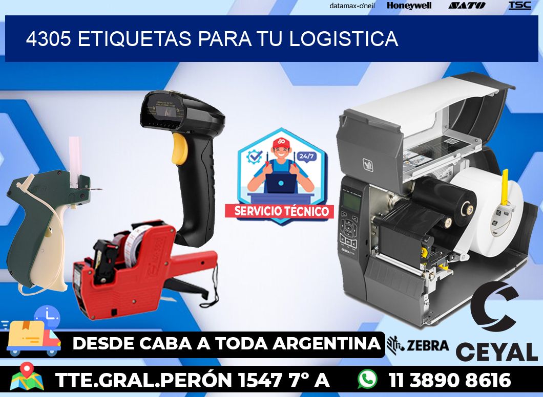 4305 etiquetas para tu logistica