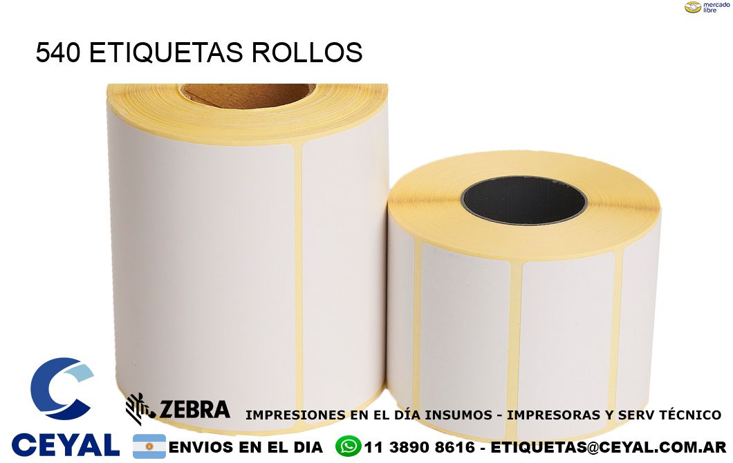 540 Etiquetas rollos