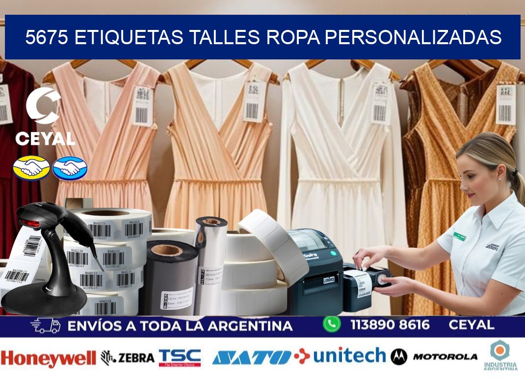 5675 ETIQUETAS TALLES ROPA PERSONALIZADAS