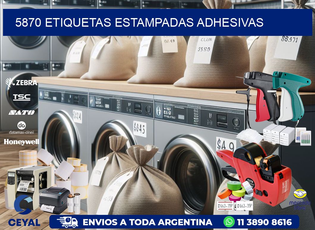 5870 etiquetas estampadas adhesivas