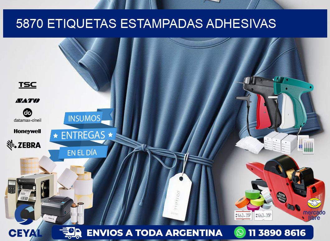 5870 etiquetas estampadas adhesivas