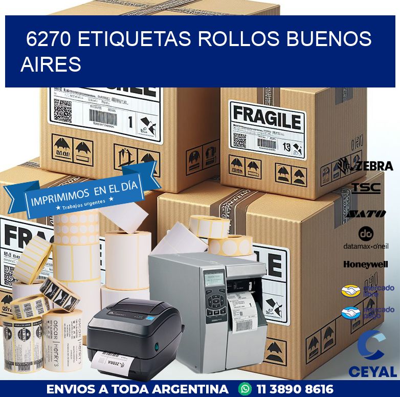 6270 etiquetas rollos buenos aires