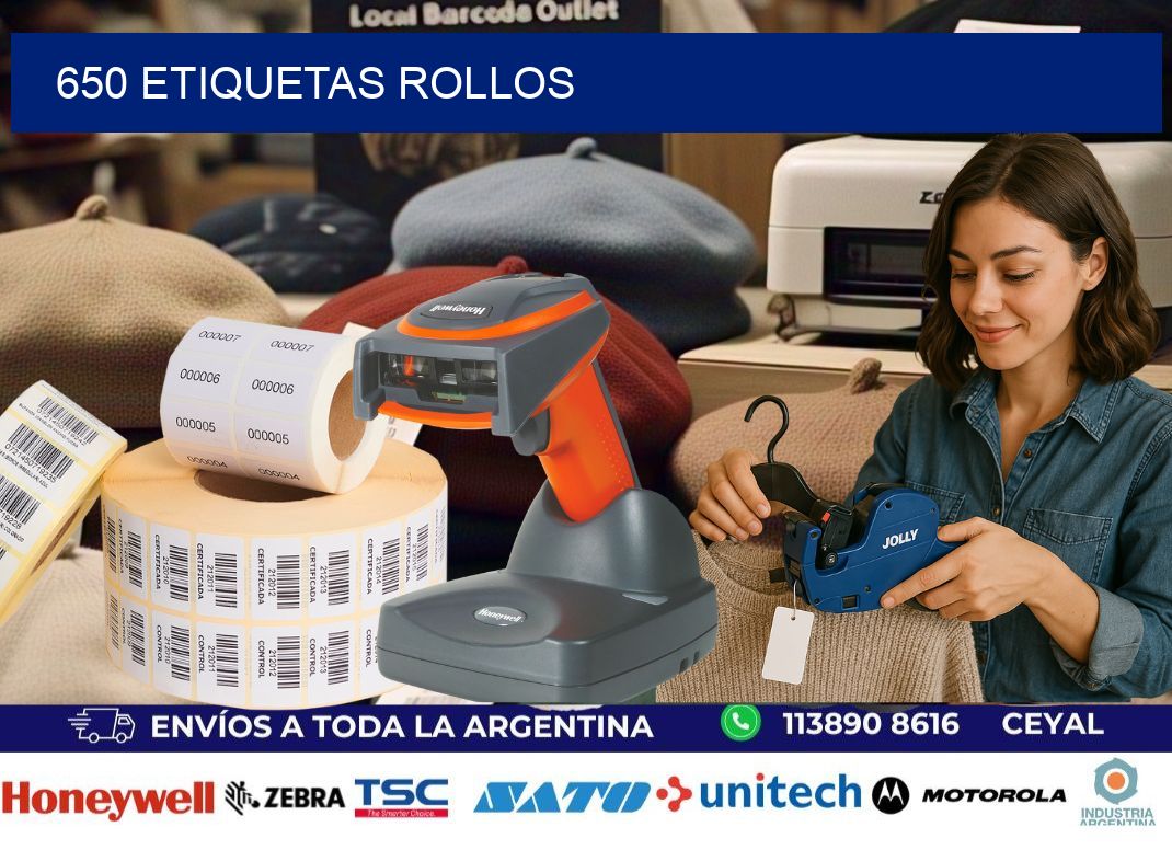 650 etiquetas rollos