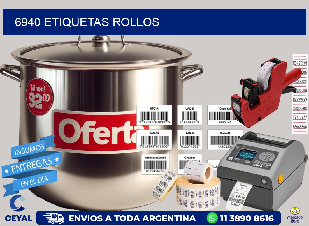 6940 etiquetas rollos