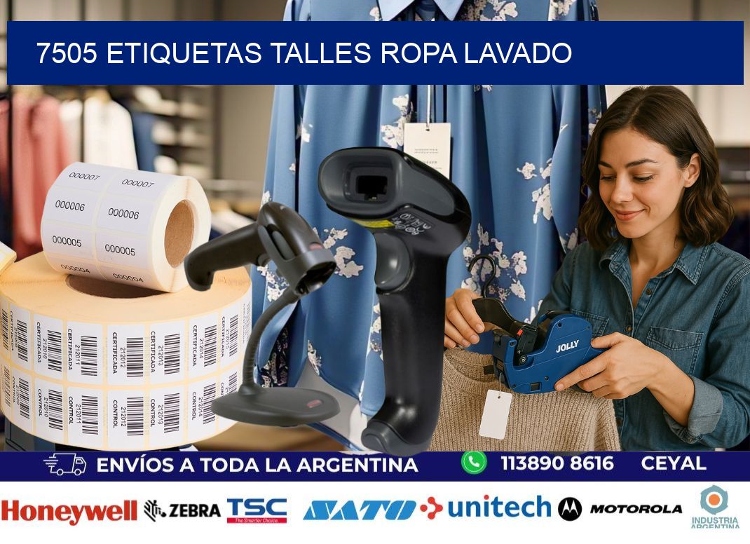7505 ETIQUETAS TALLES ROPA LAVADO