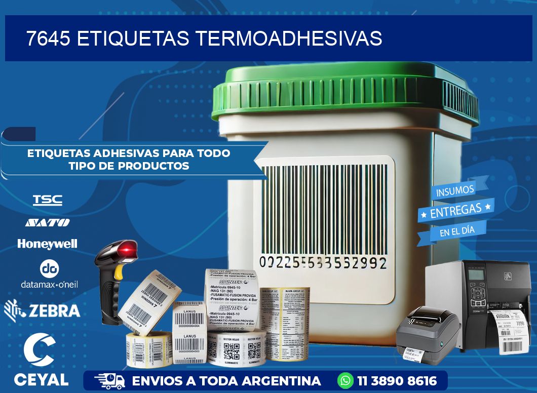 7645 etiquetas termoadhesivas