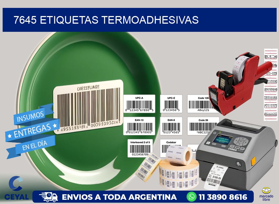 7645 etiquetas termoadhesivas