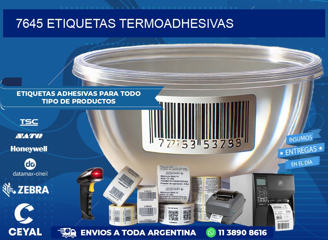 7645 etiquetas termoadhesivas