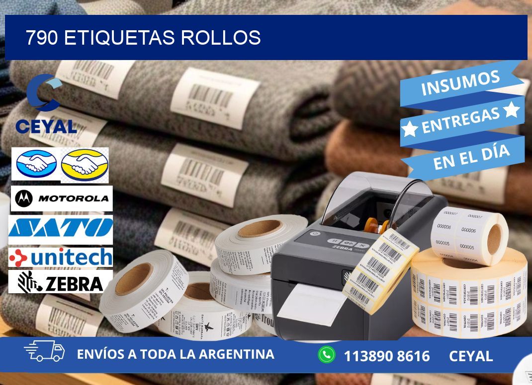 790 etiquetas rollos