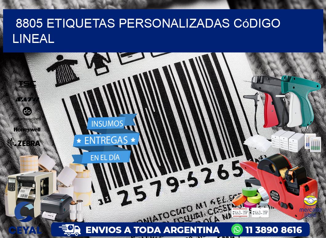 8805 Etiquetas personalizadas código lineal