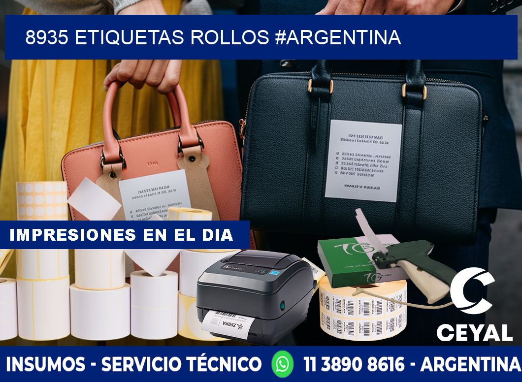8935 etiquetas rollos #ARGENTINA