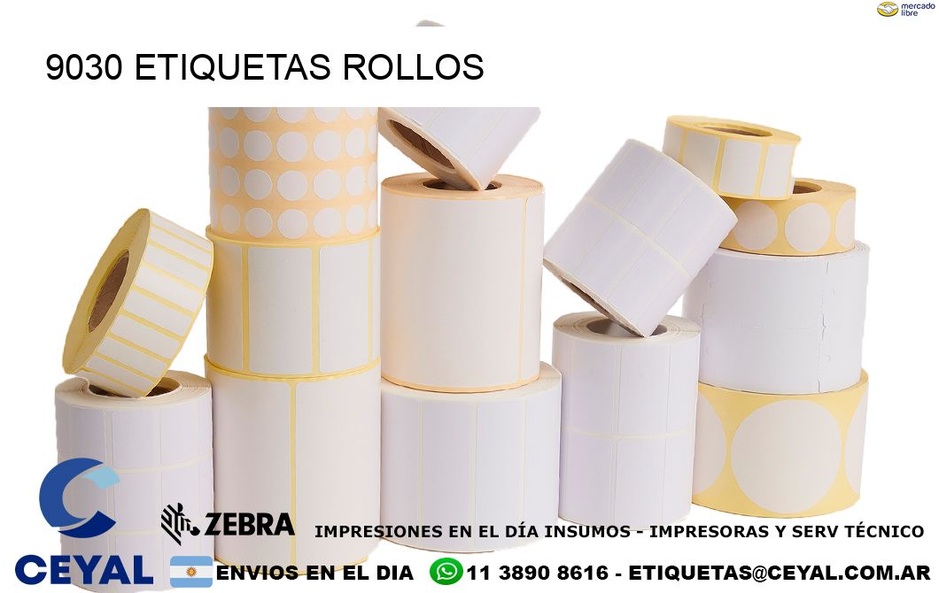 9030 etiquetas rollos