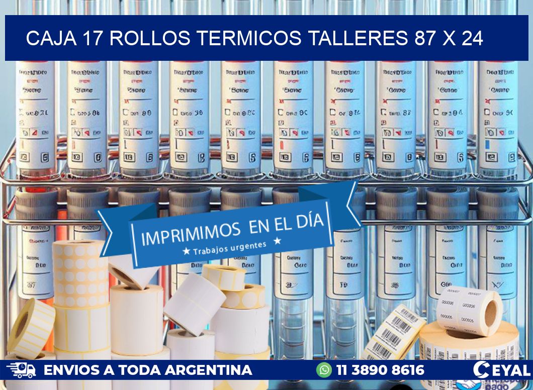 CAJA 17 ROLLOS TERMICOS TALLERES 87 x 24