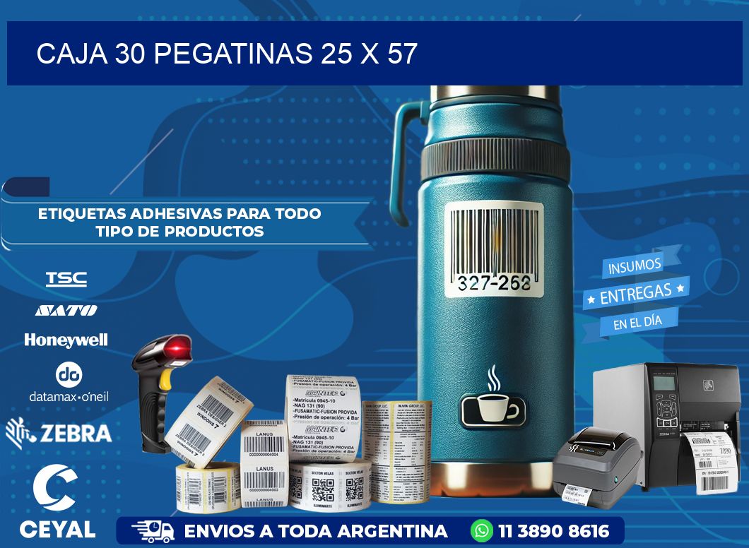 CAJA 30 PEGATINAS 25 x 57