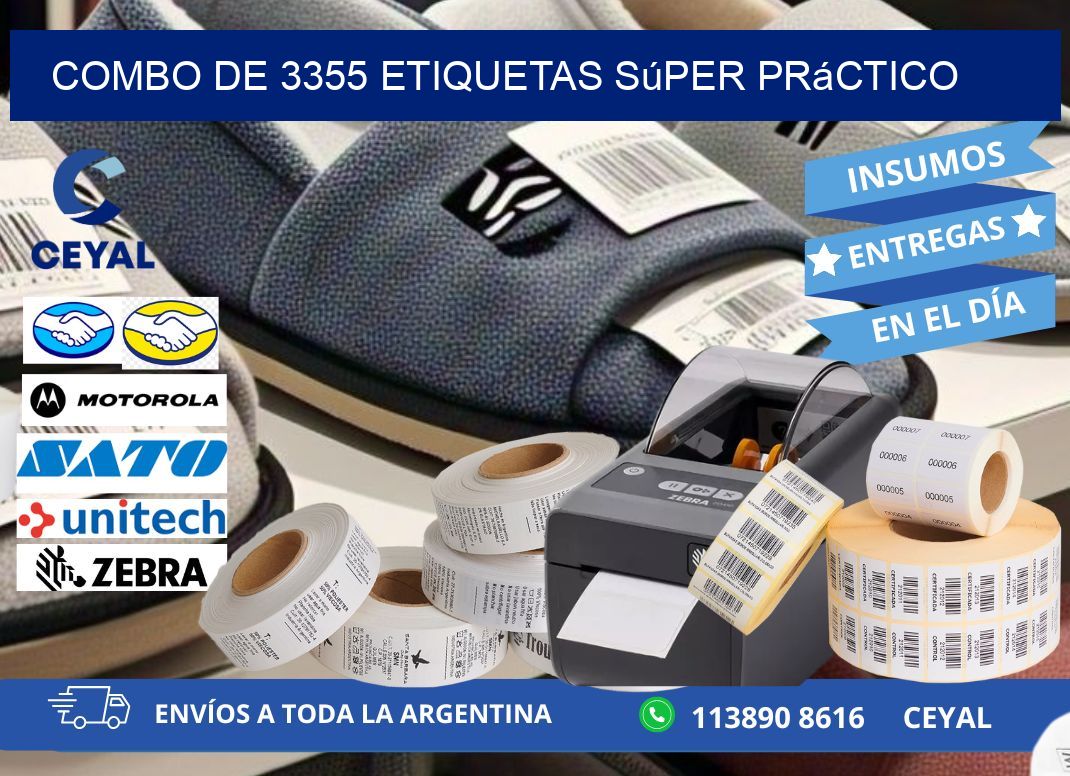 Combo de 3355 etiquetas súper práctico