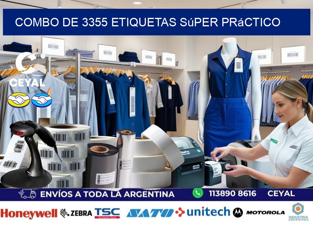 Combo de 3355 etiquetas súper práctico