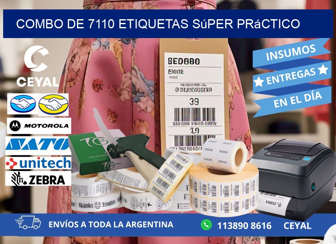 Combo de 7110 etiquetas súper práctico