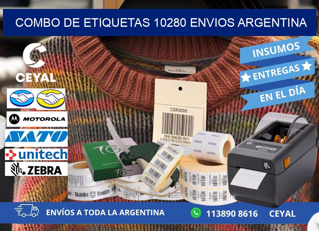 Combo de etiquetas 10280 ENVIOS ARGENTINA