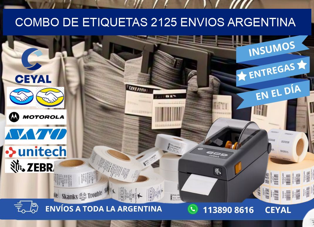 Combo de etiquetas 2125 ENVIOS ARGENTINA