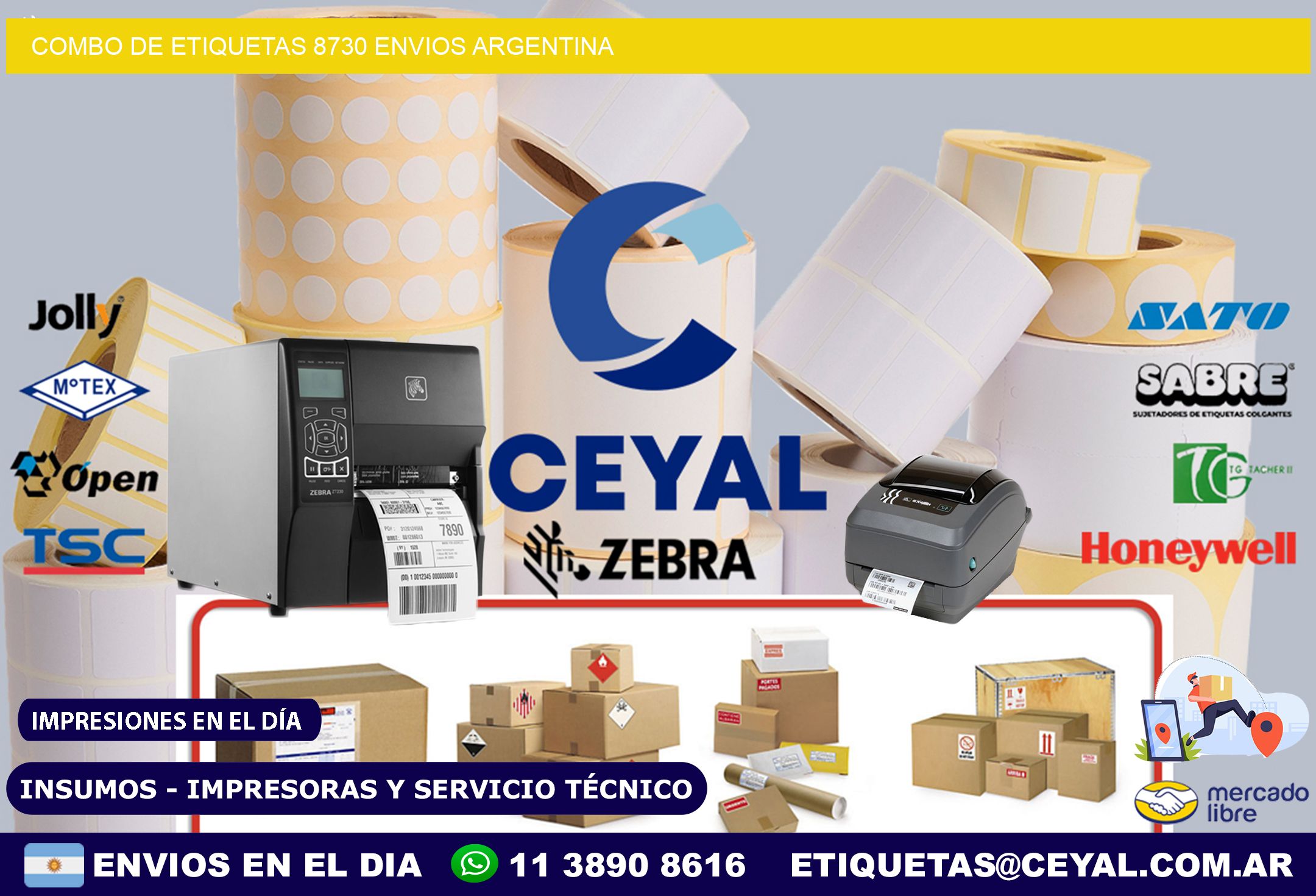 Combo de etiquetas 8730 ENVIOS ARGENTINA