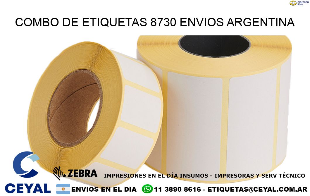 Combo de etiquetas 8730 ENVIOS ARGENTINA