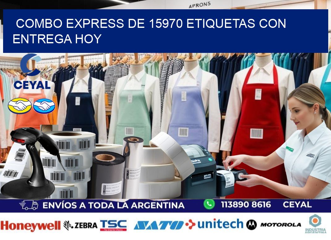 Combo express de 15970 etiquetas con entrega hoy