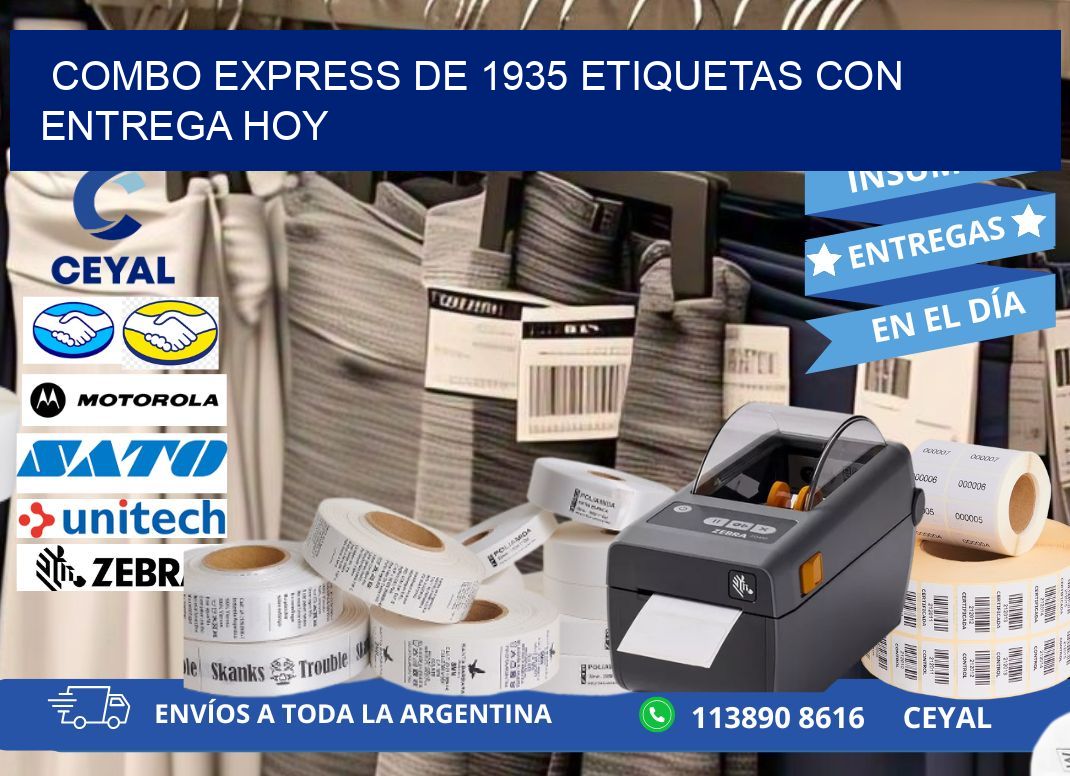 Combo express de 1935 etiquetas con entrega hoy