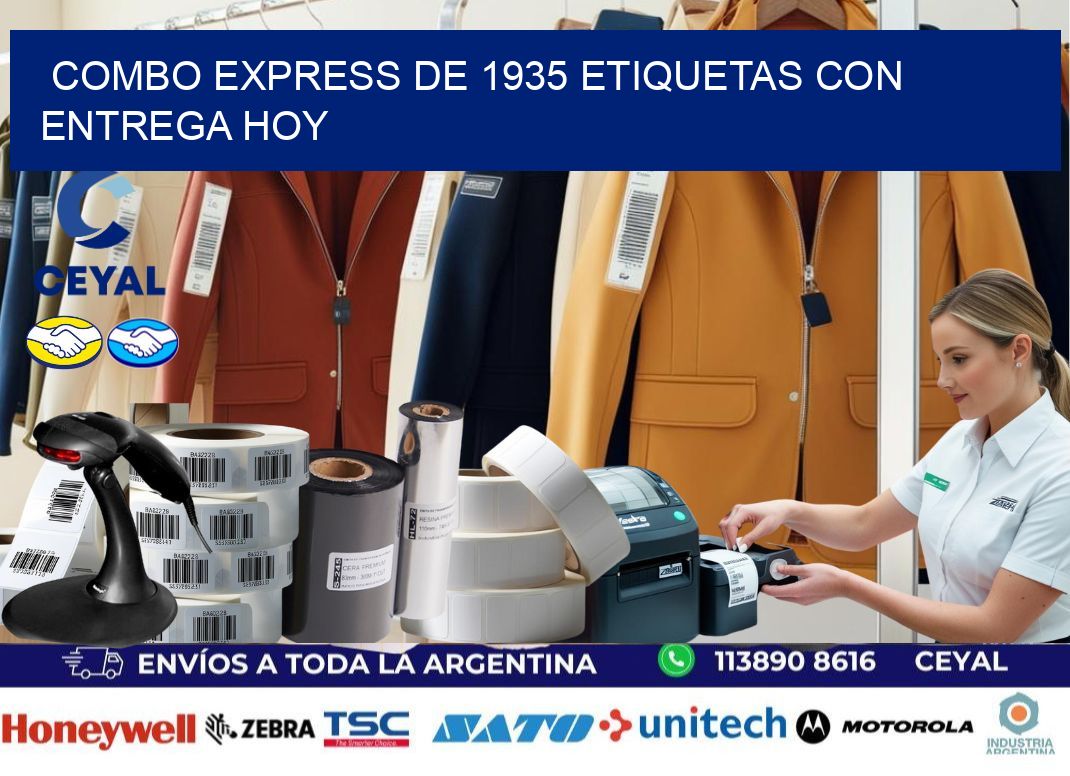 Combo express de 1935 etiquetas con entrega hoy