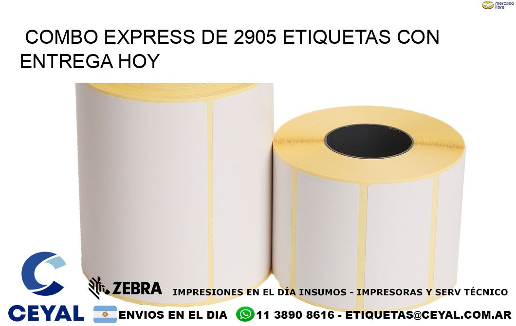 Combo express de 2905 etiquetas con entrega hoy