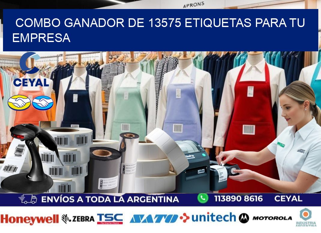 Combo ganador de 13575 etiquetas para tu empresa