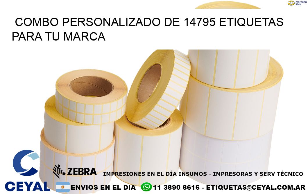 Combo personalizado de 14795 etiquetas para tu marca