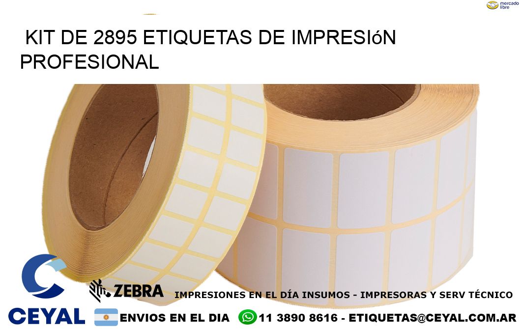 Kit de 2895 etiquetas de impresión profesional