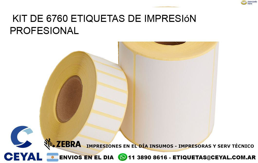 Kit de 6760 etiquetas de impresión profesional