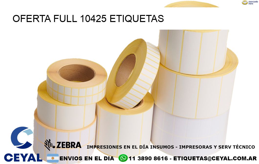 Oferta full 10425 etiquetas