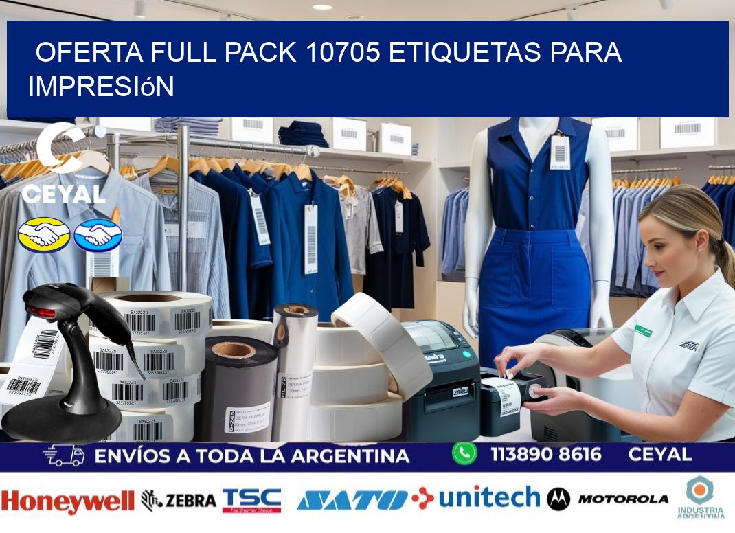 Oferta full pack 10705 etiquetas para impresión