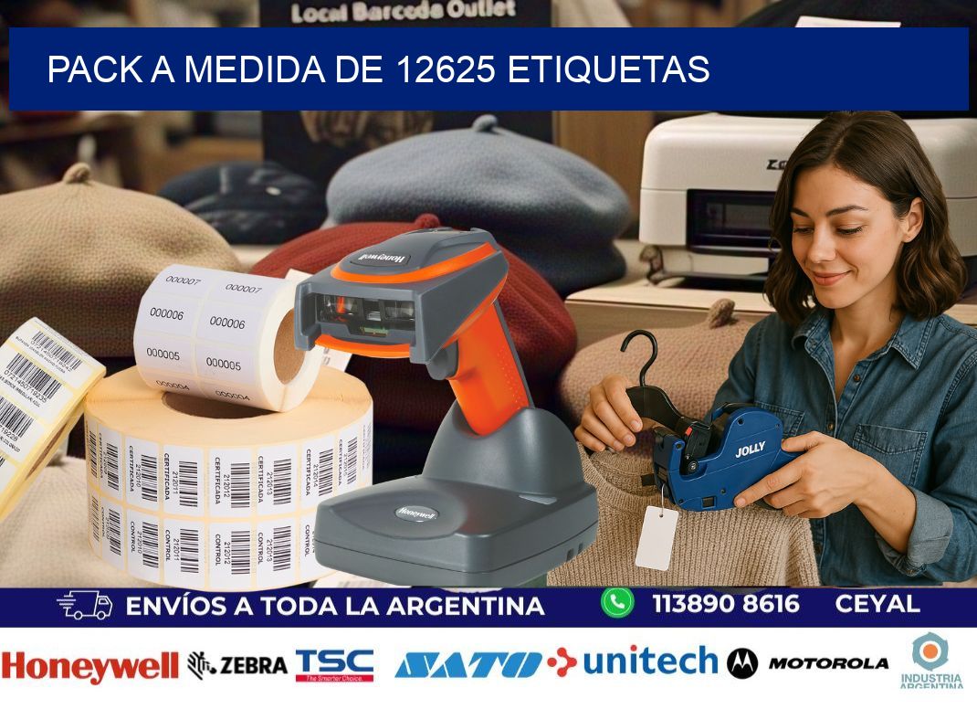 Pack a medida de 12625 etiquetas